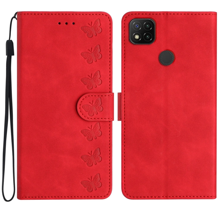 Seven Butterflies Embossed Leather Phone Case