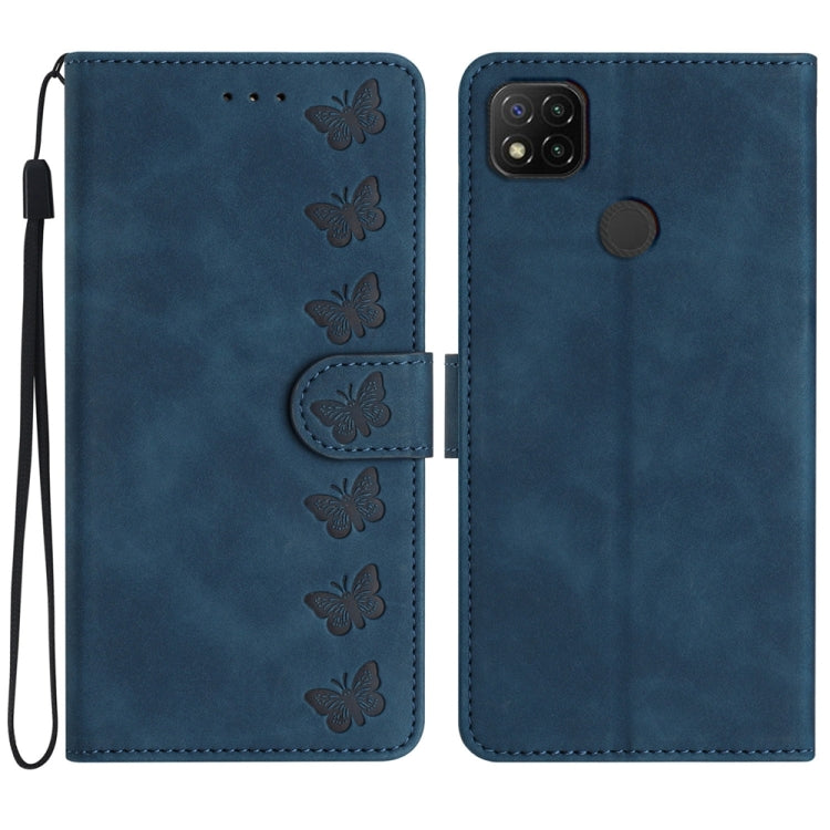 Seven Butterflies Embossed Leather Phone Case