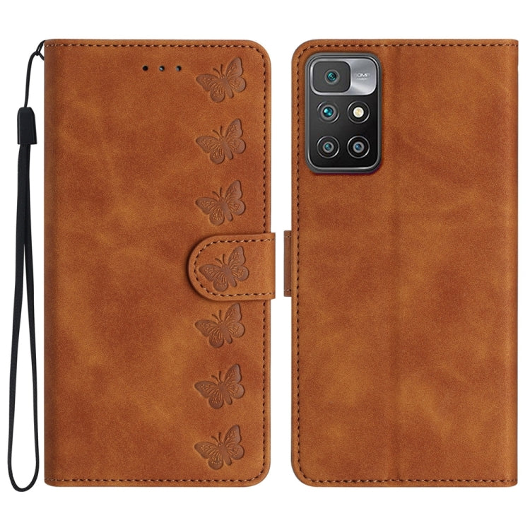 Seven Butterflies Embossed Leather Phone Case