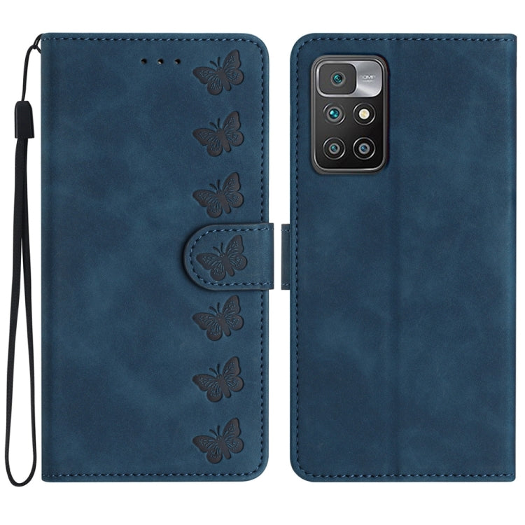 Seven Butterflies Embossed Leather Phone Case