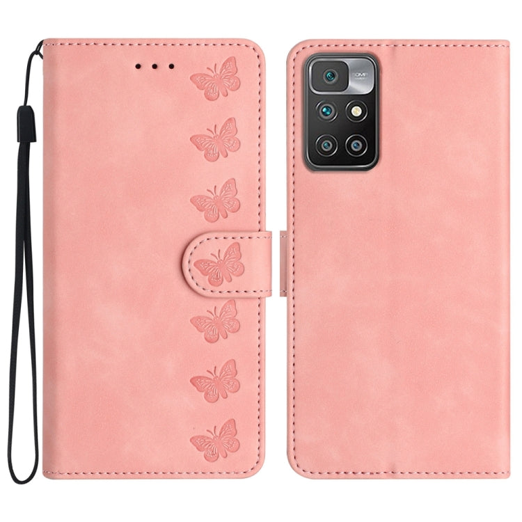 Seven Butterflies Embossed Leather Phone Case