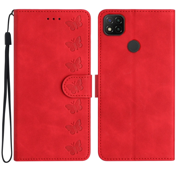 Seven Butterflies Embossed Leather Phone Case