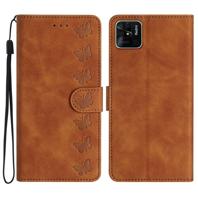 Seven Butterflies Embossed Leather Phone Case