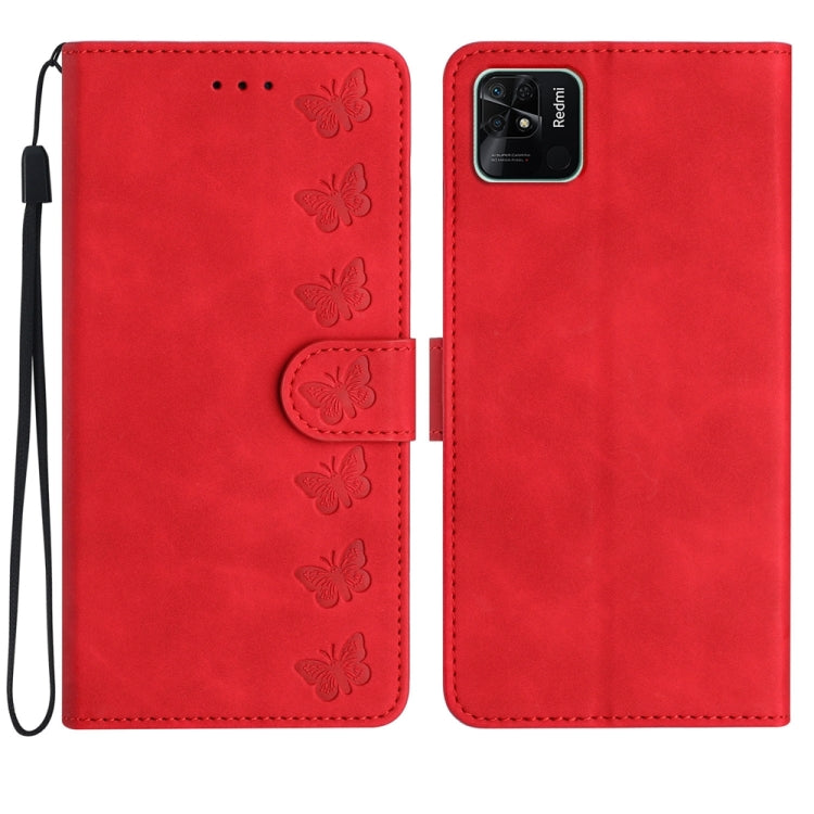 Seven Butterflies Embossed Leather Phone Case