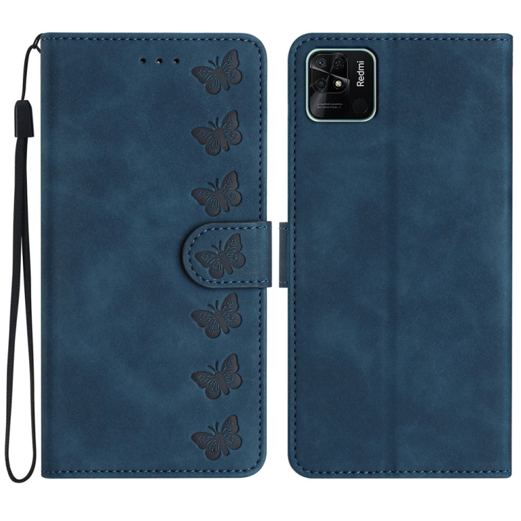 Seven Butterflies Embossed Leather Phone Case