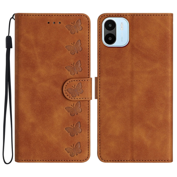 Seven Butterflies Embossed Leather Phone Case