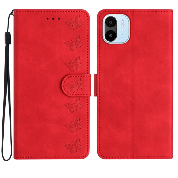 Seven Butterflies Embossed Leather Phone Case
