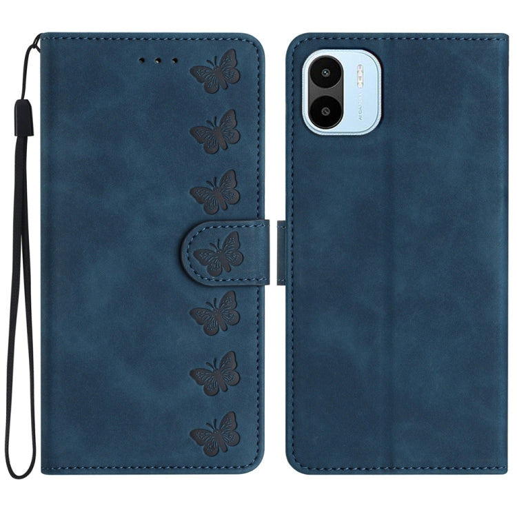 Seven Butterflies Embossed Leather Phone Case