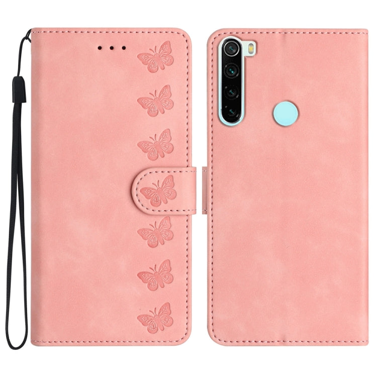 Seven Butterflies Embossed Leather Phone Case