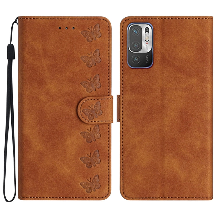 Seven Butterflies Embossed Leather Phone Case