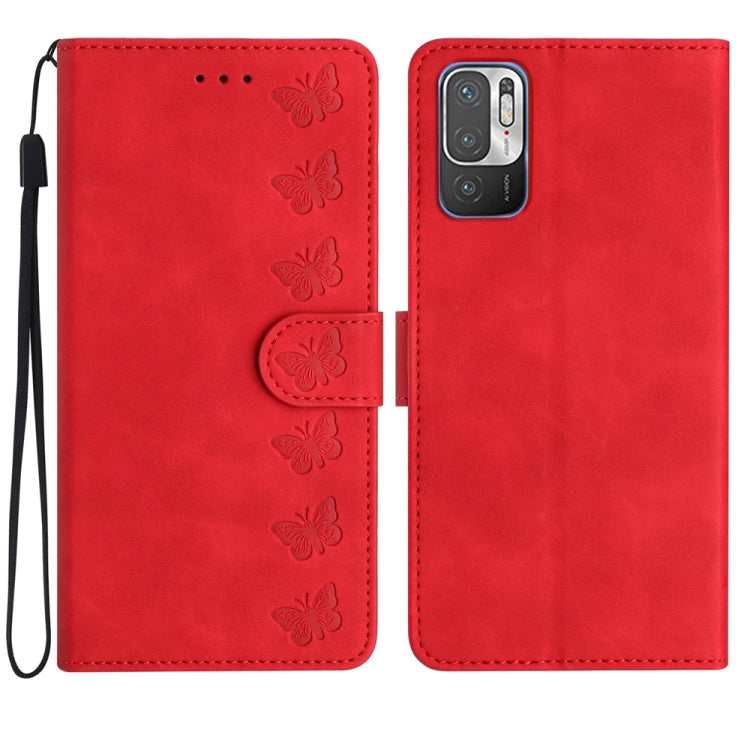 Seven Butterflies Embossed Leather Phone Case