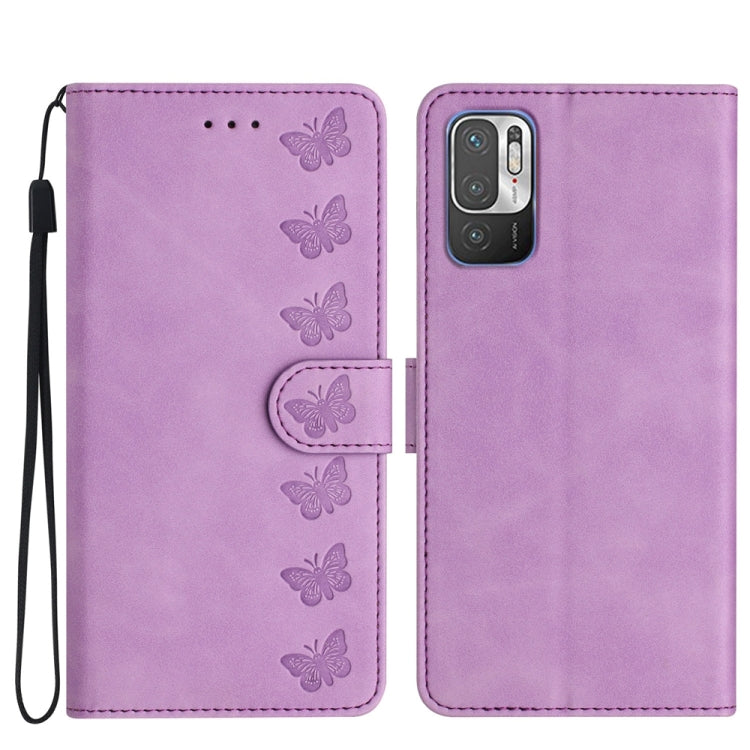 Seven Butterflies Embossed Leather Phone Case