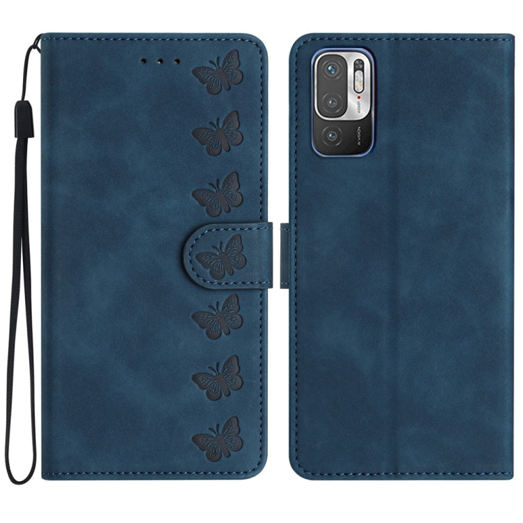 Seven Butterflies Embossed Leather Phone Case