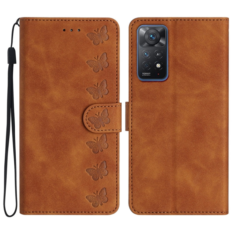 Seven Butterflies Embossed Leather Phone Case