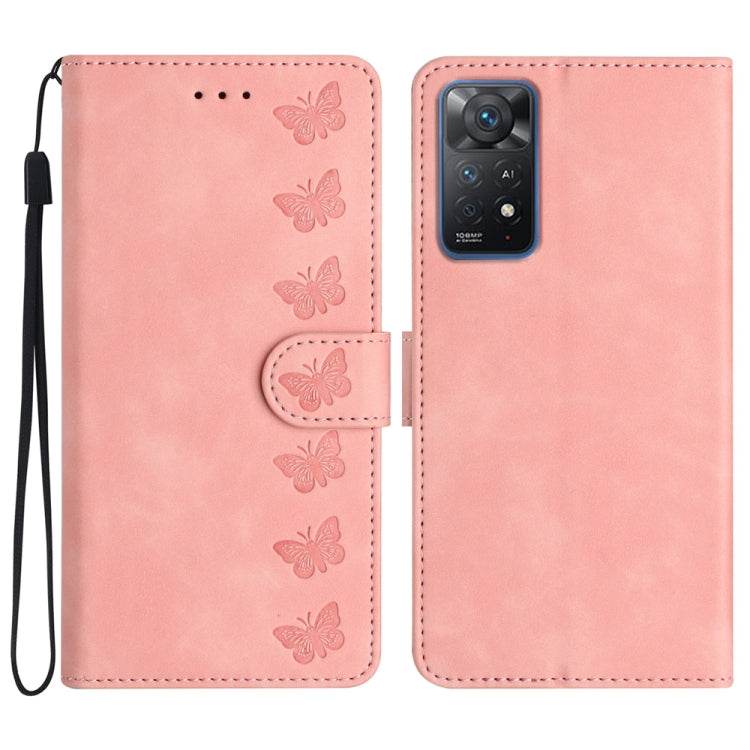 Seven Butterflies Embossed Leather Phone Case