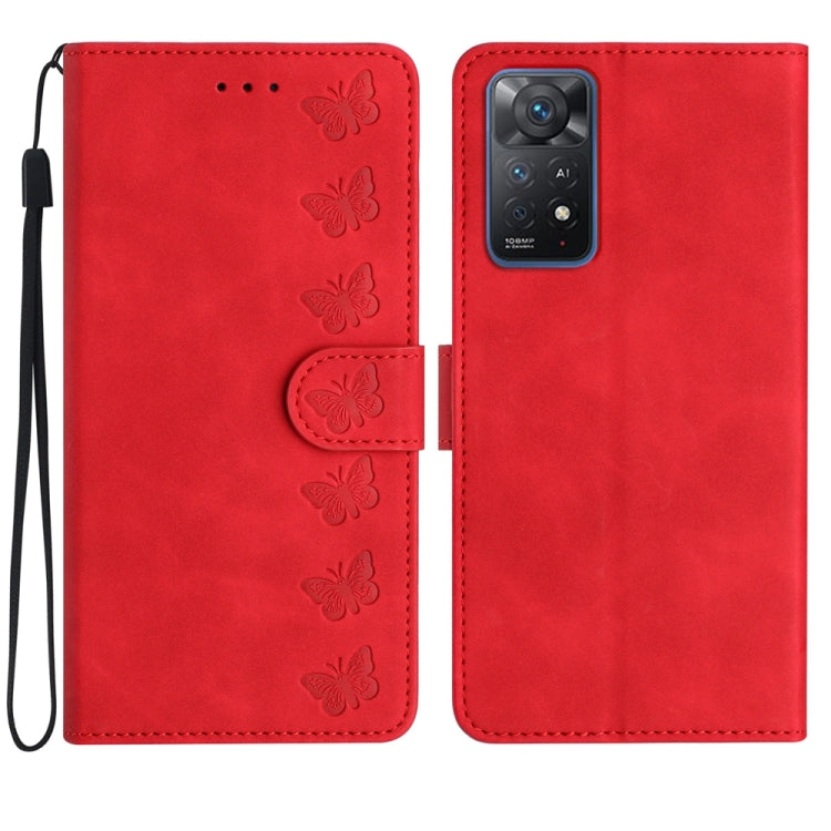 Seven Butterflies Embossed Leather Phone Case