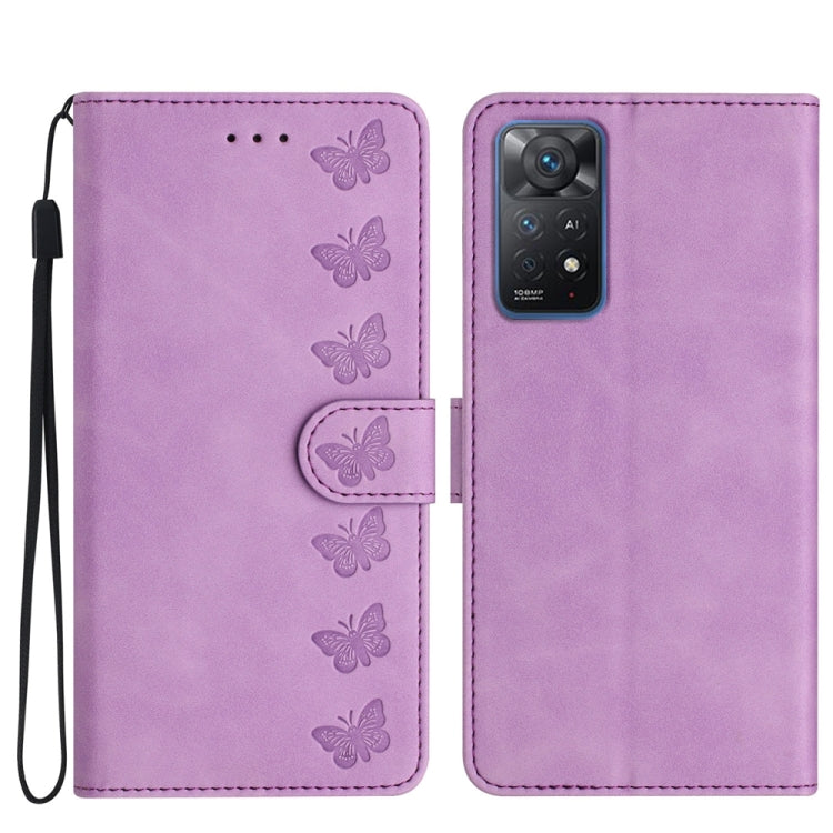 Seven Butterflies Embossed Leather Phone Case