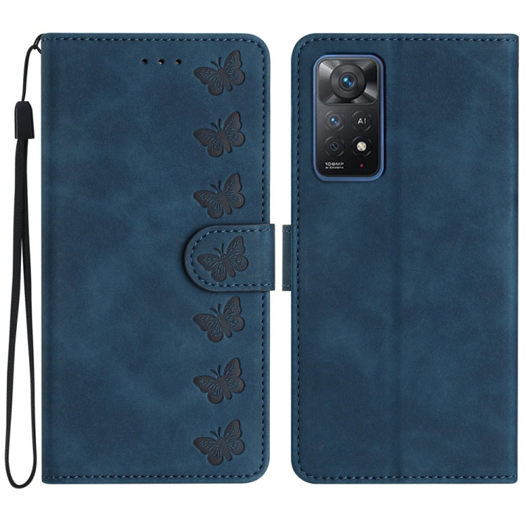 Seven Butterflies Embossed Leather Phone Case