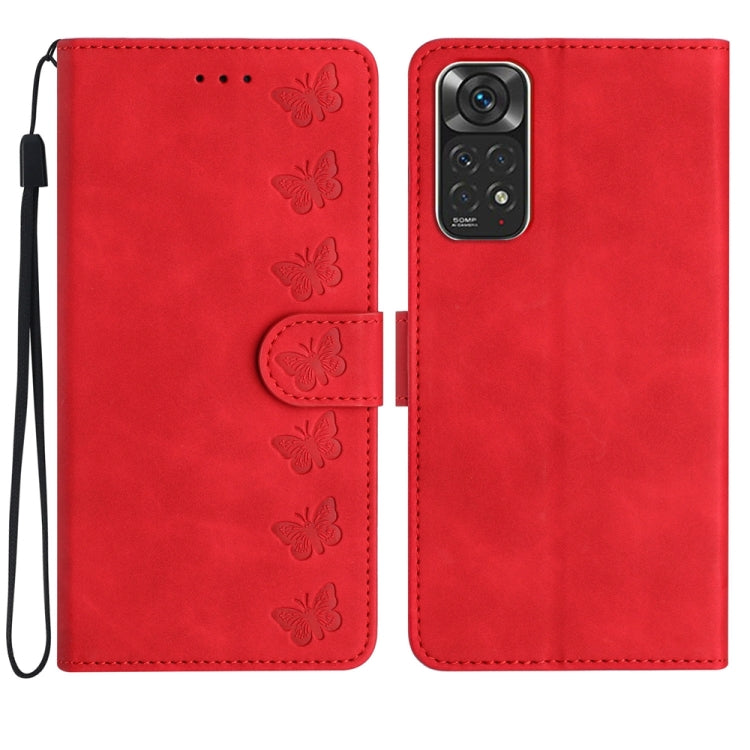 Seven Butterflies Embossed Leather Phone Case
