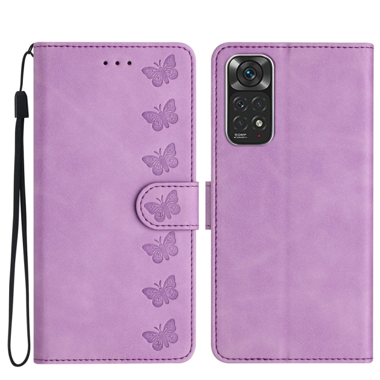 Seven Butterflies Embossed Leather Phone Case