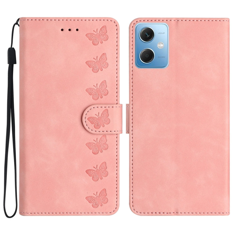 Seven Butterflies Embossed Leather Phone Case