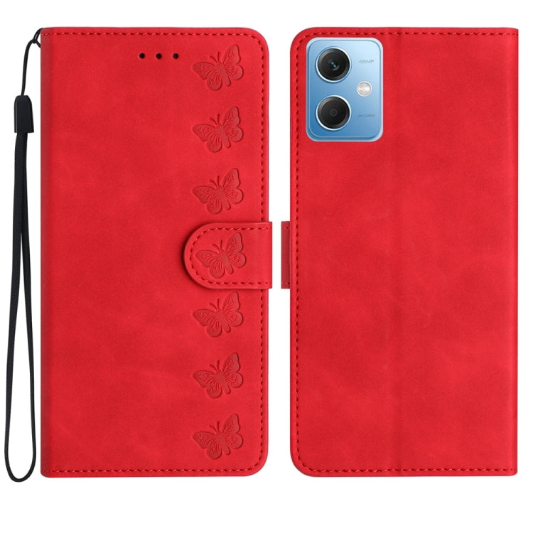 Seven Butterflies Embossed Leather Phone Case