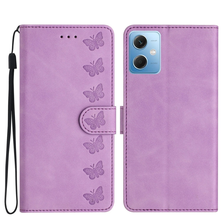 Seven Butterflies Embossed Leather Phone Case