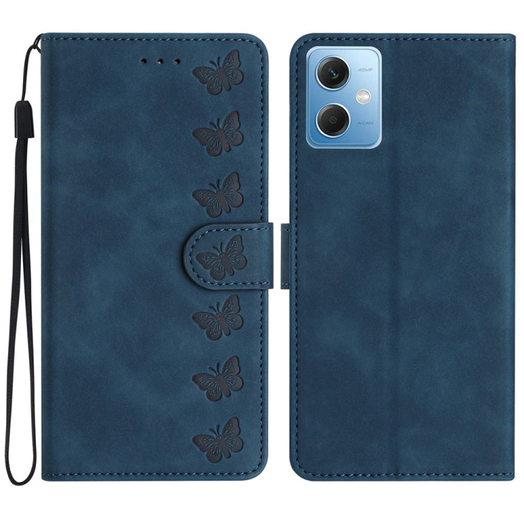 Seven Butterflies Embossed Leather Phone Case