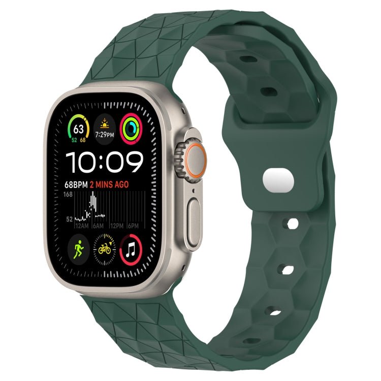 Football Texture Silicone Watch Band, For Apple Watch Ultra 2 49mm, For Apple Watch 9 45mm