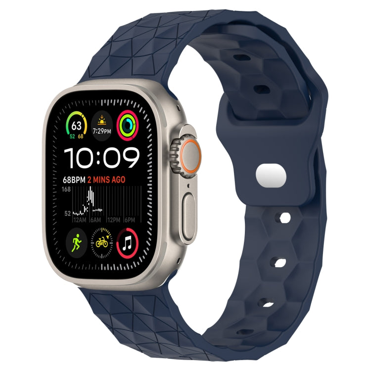 Football Texture Silicone Watch Band, For Apple Watch Ultra 2 49mm, For Apple Watch 9 45mm