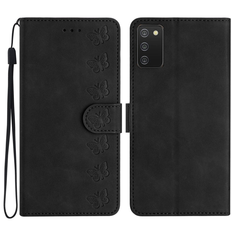Seven Butterflies Embossed Leather Phone Case, For Samsung Galaxy S24 Ultra 5G, For Samsung Galaxy A25 5G, For Samsung Galaxy A02s 164mm, For Samsung Galaxy A15