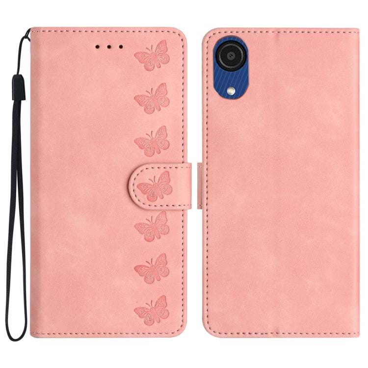 Seven Butterflies Embossed Leather Phone Case