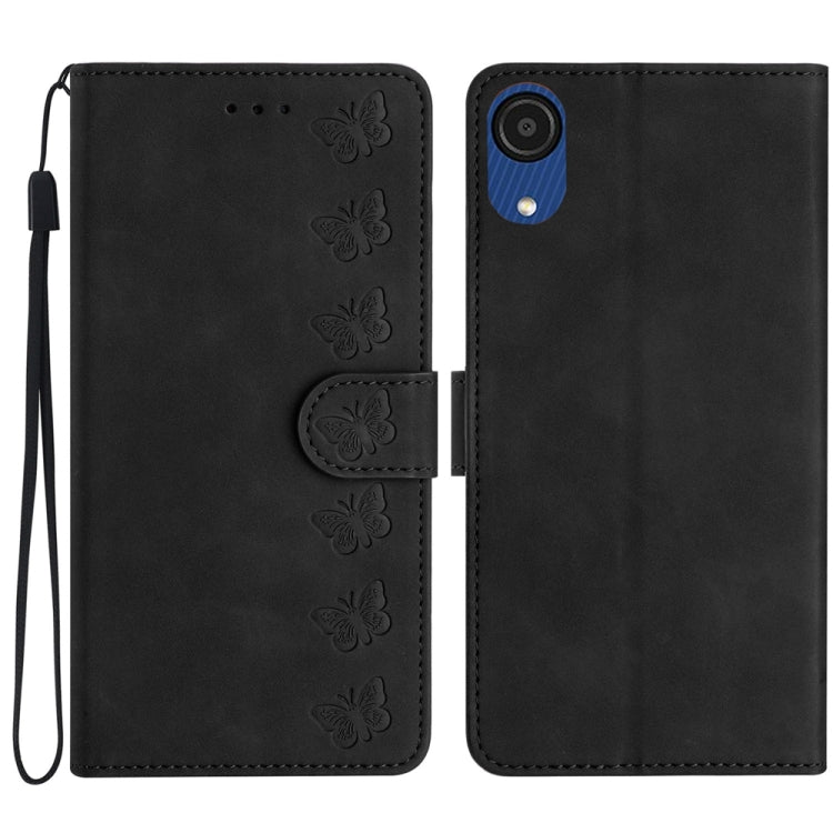 Seven Butterflies Embossed Leather Phone Case, For Samsung Galaxy A04 Core, For Samsung Galaxy S23 FE 5G, For Samsung Galaxy A05, For Samsung Galaxy S24+ 5G