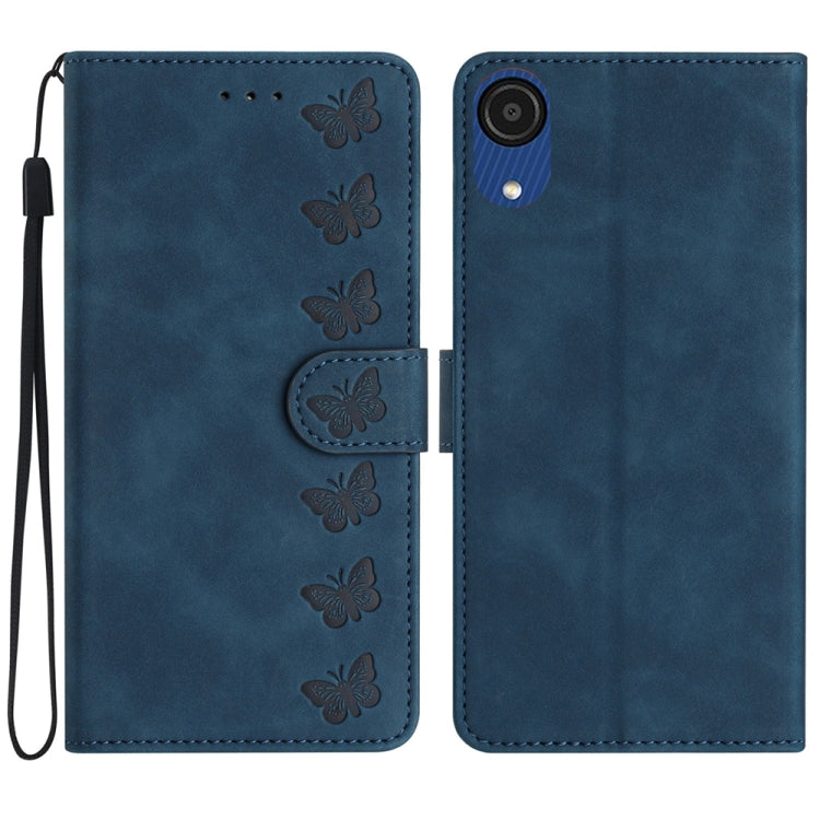 Seven Butterflies Embossed Leather Phone Case