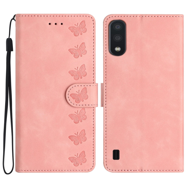 Seven Butterflies Embossed Leather Phone Case, For Samsung Galaxy A04s, For Samsung Galaxy A10 / M10, For Samsung Galaxy A12 5G, For Samsung Galaxy A13 4G