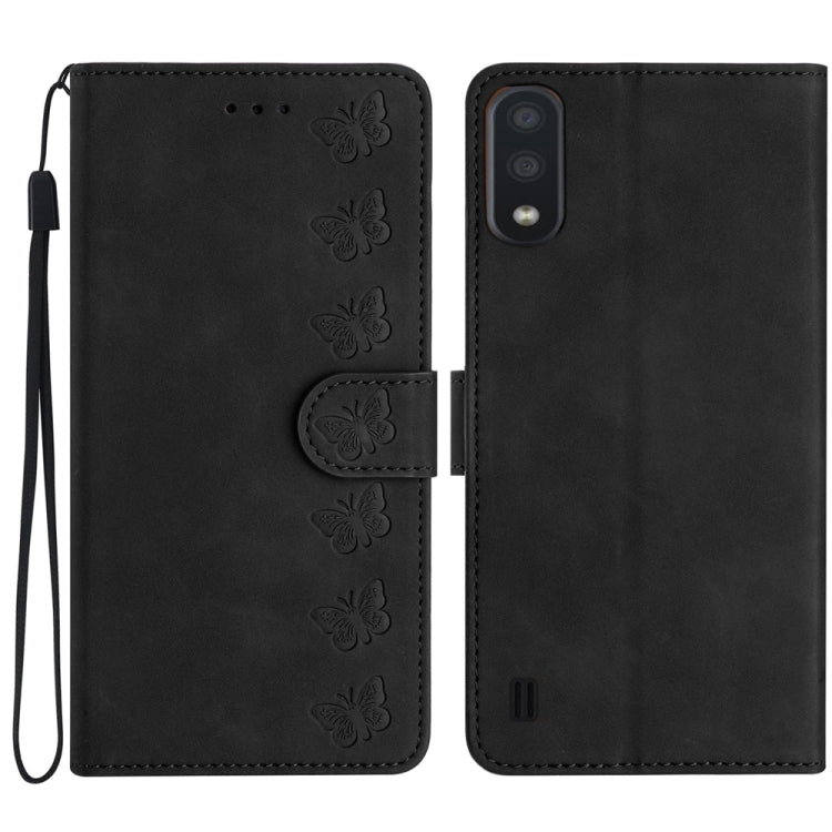 Seven Butterflies Embossed Leather Phone Case, For Samsung Galaxy A04s, For Samsung Galaxy A10 / M10, For Samsung Galaxy A12 5G, For Samsung Galaxy A13 4G