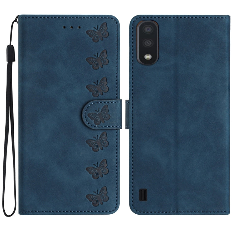 Seven Butterflies Embossed Leather Phone Case, For Samsung Galaxy A04s, For Samsung Galaxy A10 / M10, For Samsung Galaxy A12 5G, For Samsung Galaxy A13 4G