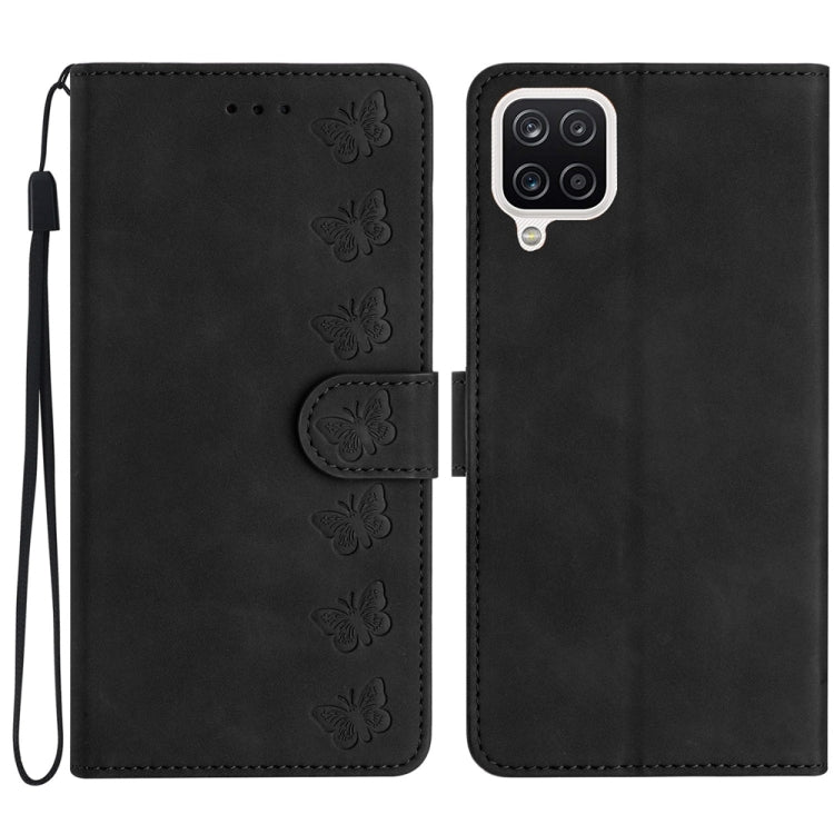 Seven Butterflies Embossed Leather Phone Case, For Samsung Galaxy A04s, For Samsung Galaxy A10 / M10, For Samsung Galaxy A12 5G, For Samsung Galaxy A13 4G