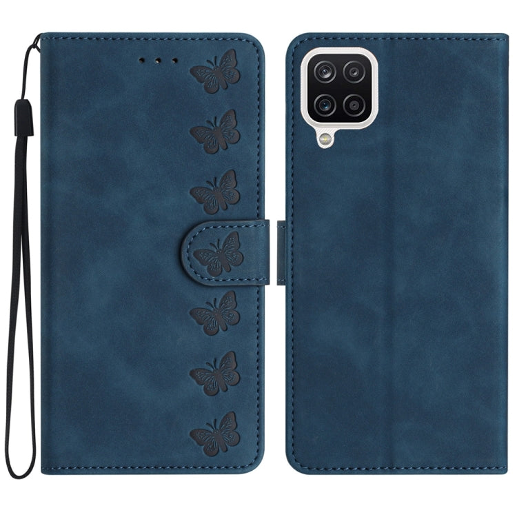 Seven Butterflies Embossed Leather Phone Case, For Samsung Galaxy A04s, For Samsung Galaxy A10 / M10, For Samsung Galaxy A12 5G, For Samsung Galaxy A13 4G