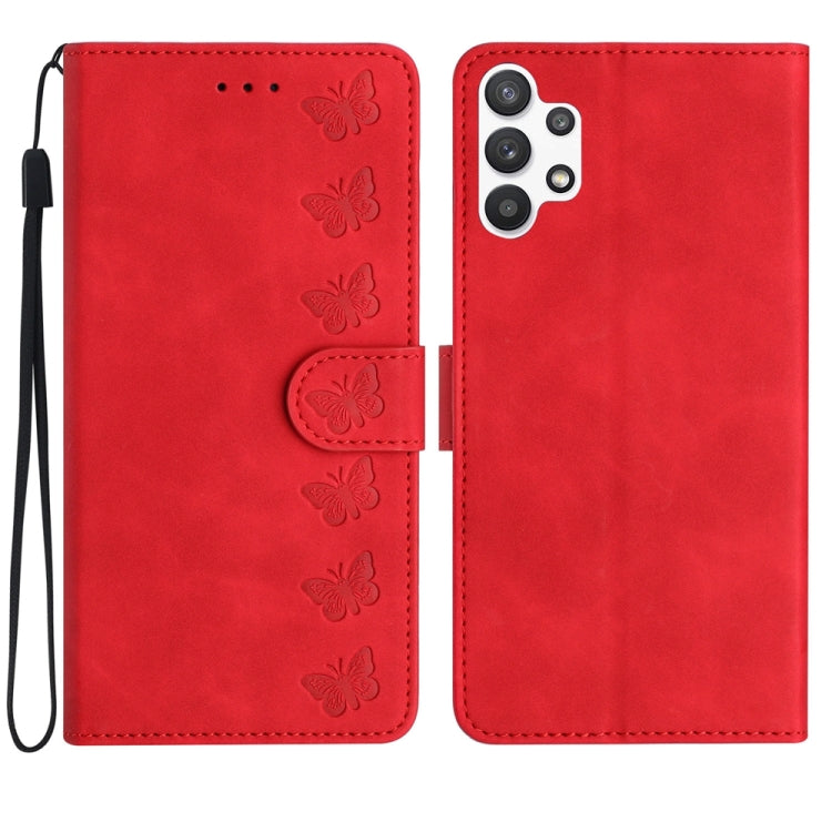 Seven Butterflies Embossed Leather Phone Case
