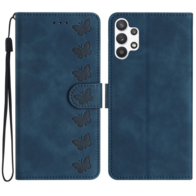 Seven Butterflies Embossed Leather Phone Case