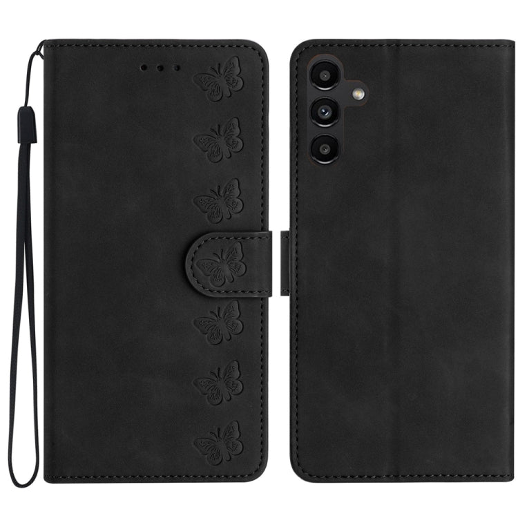 Seven Butterflies Embossed Leather Phone Case, For Samsung Galaxy A13 5G, For Samsung Galaxy A14 5G, For Samsung Galaxy A05s, For Samsung Galaxy S24 5G