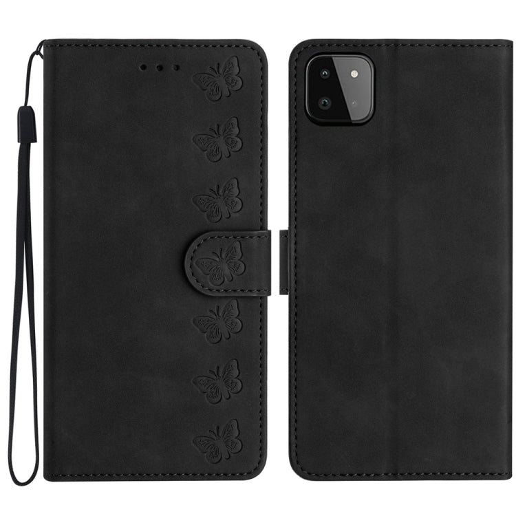Seven Butterflies Embossed Leather Phone Case