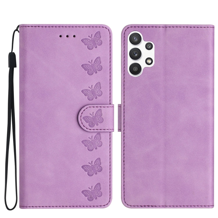 Seven Butterflies Embossed Leather Phone Case
