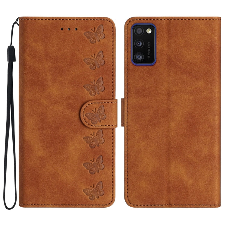 Seven Butterflies Embossed Leather Phone Case