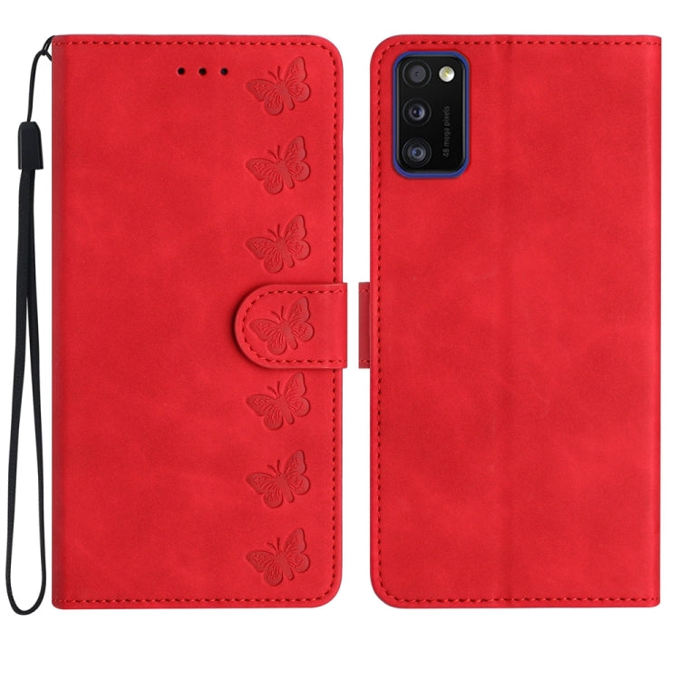 Seven Butterflies Embossed Leather Phone Case