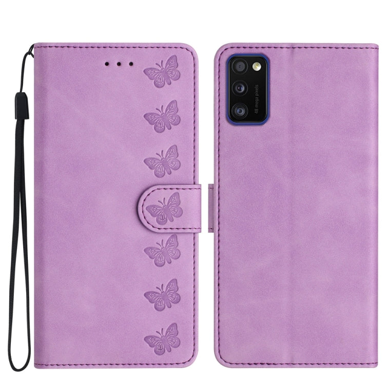 Seven Butterflies Embossed Leather Phone Case
