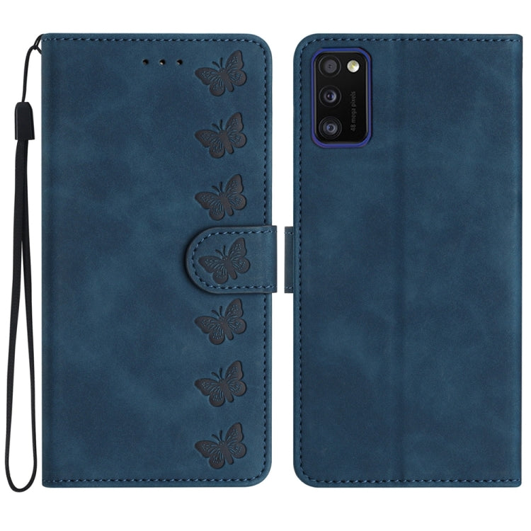 Seven Butterflies Embossed Leather Phone Case