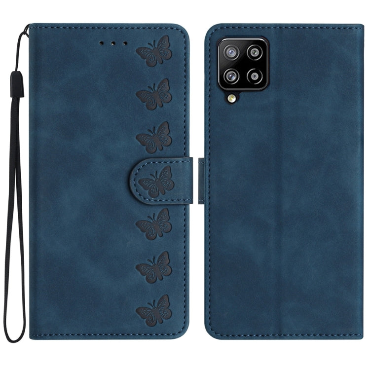 Seven Butterflies Embossed Leather Phone Case