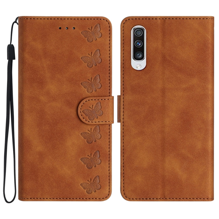 Seven Butterflies Embossed Leather Phone Case